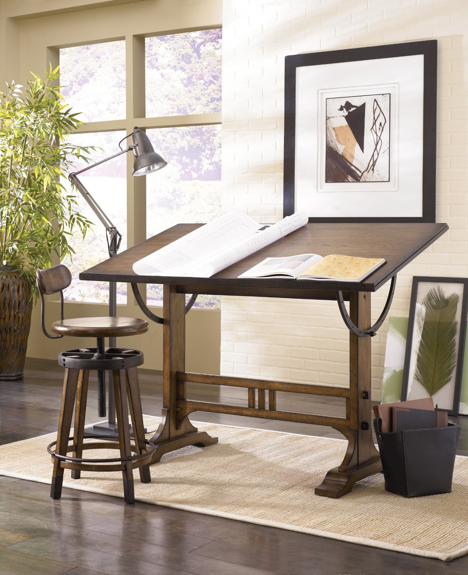 Hammary Home Office Architect Desk 166940 Cherry House Furniture
